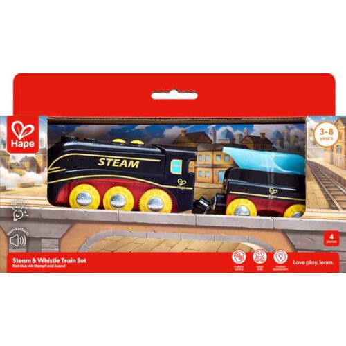 Hape Steam & Whistle Train Set