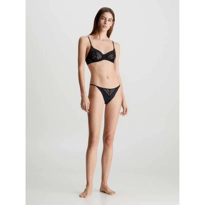 Calvin Klein Minimalist Micro With Lace Unlined Demi Bra image number 3