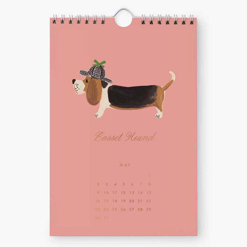 Rifle Paper Co. Dog of the Month 2027 Kitchen Calendar image number 2