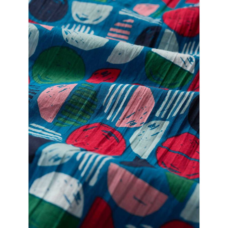 Seasalt Cornwall New Everyday Circle Scarf Stacked Buoys Mid Teal Chalk image number 2