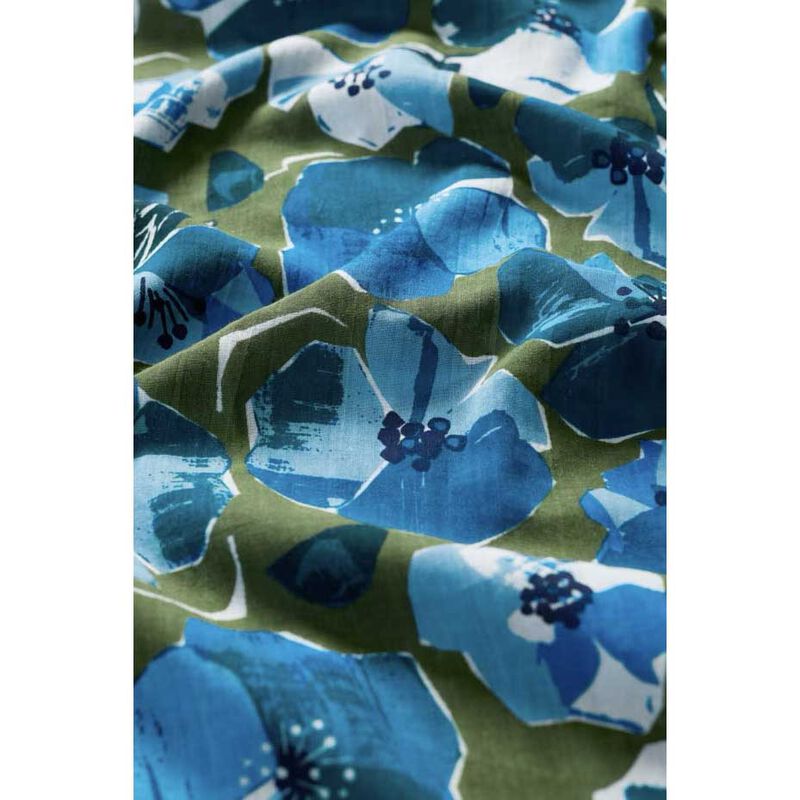 Seasalt Cornwall Summer Circle Scarf Paper Hellebores Forest Green image number 2