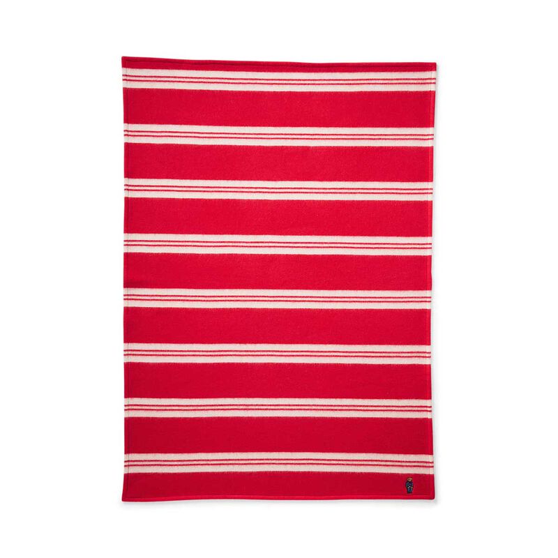 Polo Ralph Lauren Polo Bear Striped Half Blanket - Red image number 2