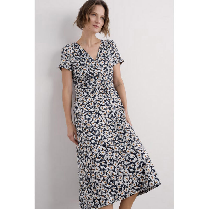 Seasalt Cornwall Chapelle Dress Scatter Daisy Maritime image number 3