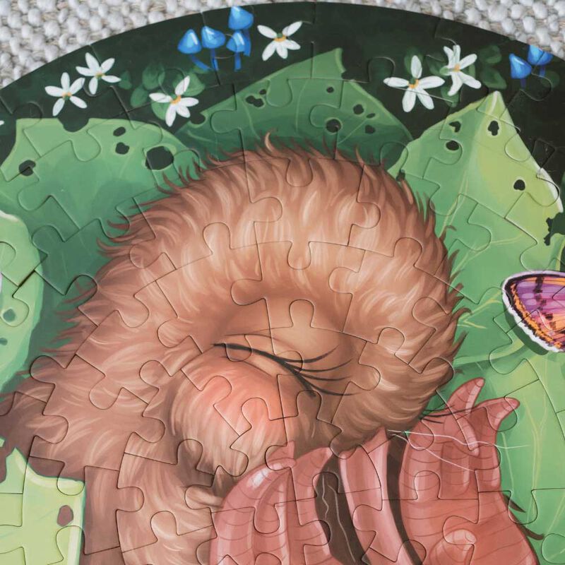 Tikitibu Puzzle - Kiwi Chic Nap - Round - 100 Piece image number 2