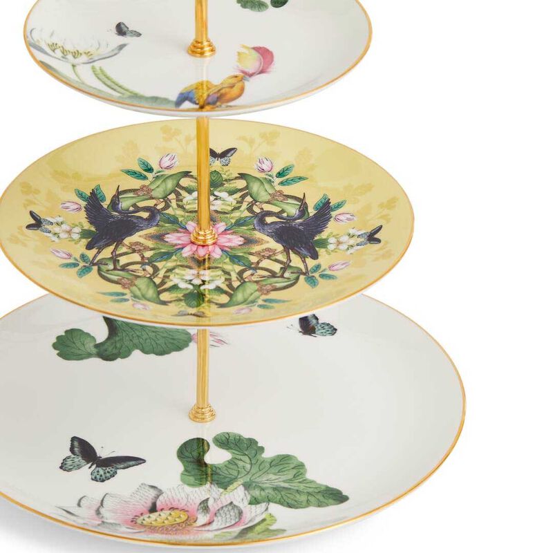 Wedgwood Wonderlust Waterlily 3 Tier Cake Stand image number 1