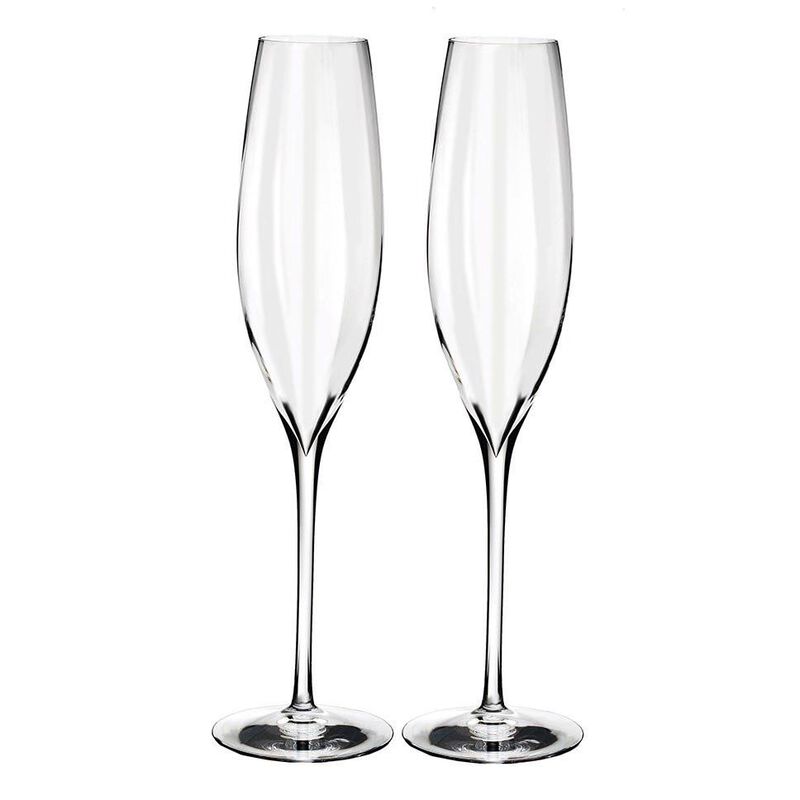 Waterford Elegance Optic Classic Champagne Flute, Pair 240ml image number 0