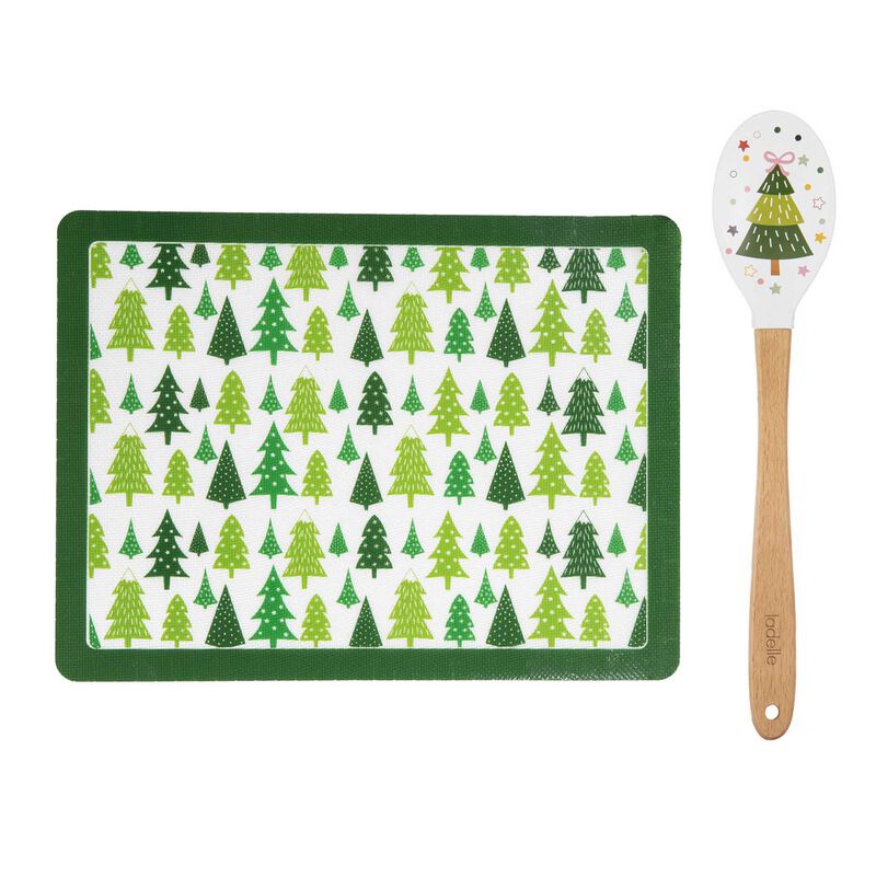 Ladelle Festive Fun Spoon & Silicone Mat image number 3