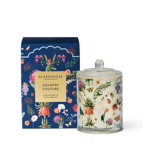 Glasshouse Fragrances Limited Edition Country Couture Soy Candle 380g