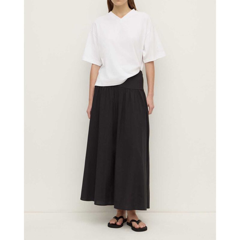 Assembly Label Sarah Cotton Maxi Skirt Black image number 3