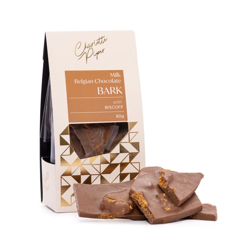 Charlotte Piper Milk Choc Biscoff Bark - 80g image number 0