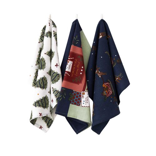 Wallace Cotton Christmas Magic Tea Towel Set 3