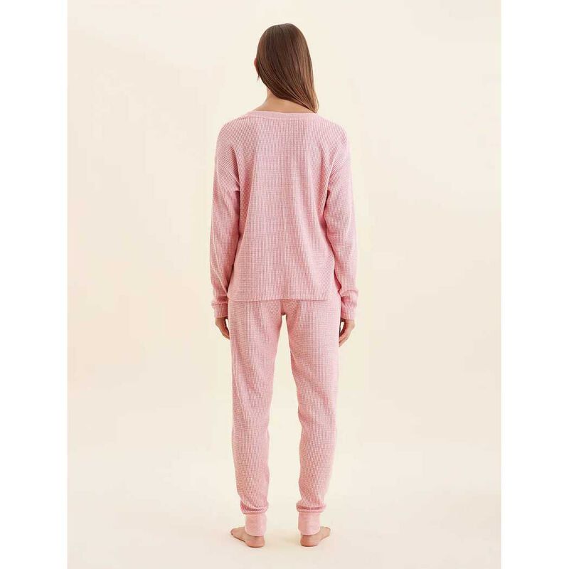 Papinelle Super Soft Waffle V-Neck Ls Top image number 1