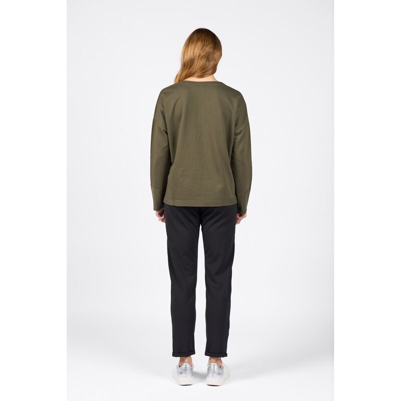 Vassalli Long Sleeve Top With Reverse Detail image number 4