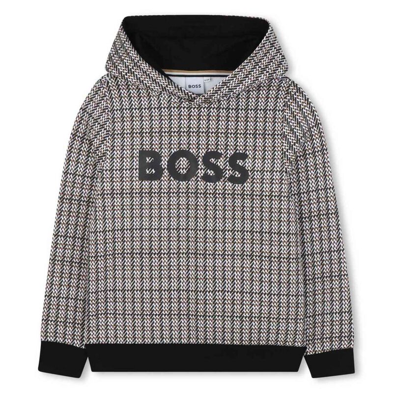 BOSS Patterned Hooded Sweatshirt 4Y-6Y image number 0