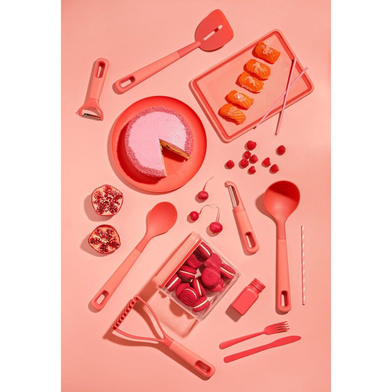 eKu Upcycle Slotted Spoon - Salmon image number 1