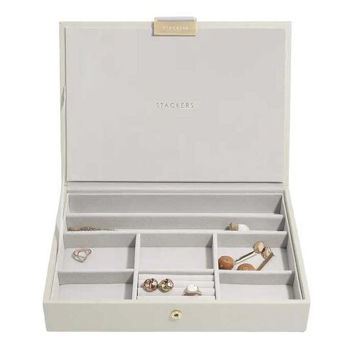 Stackers Classic Jewellery Box Lidded - Oatmeal