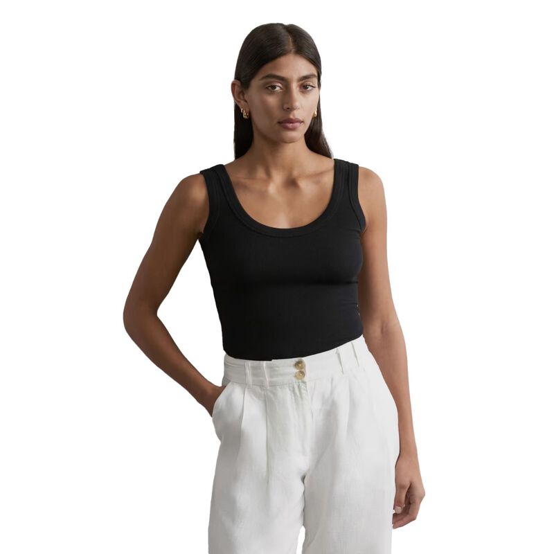 JAG Celina Cotton Rib Scoop Tank image number 0