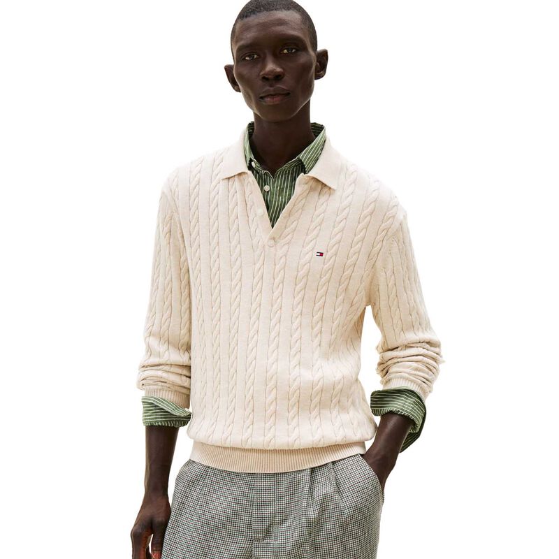 Tommy Hilfiger Classic Cotton Cable L/S Polo image number 0