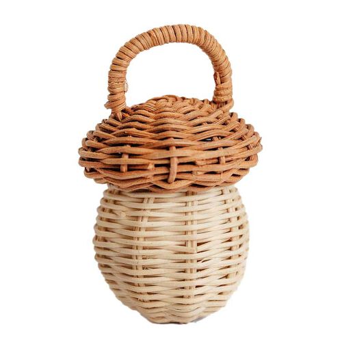 Classical Child Mushroom Rattan Rattle