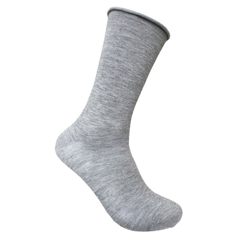 Designer Textile Crew Roll Top Sock image number 1