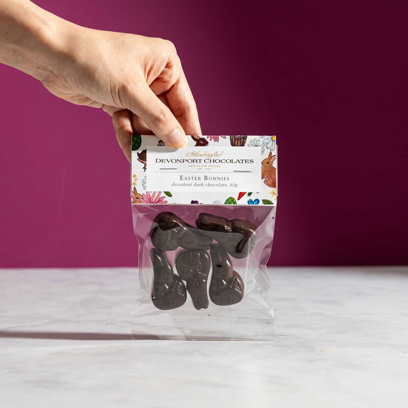Devonport Chocolates Dark Chocolate Chubby Bunnies 65g image number 0