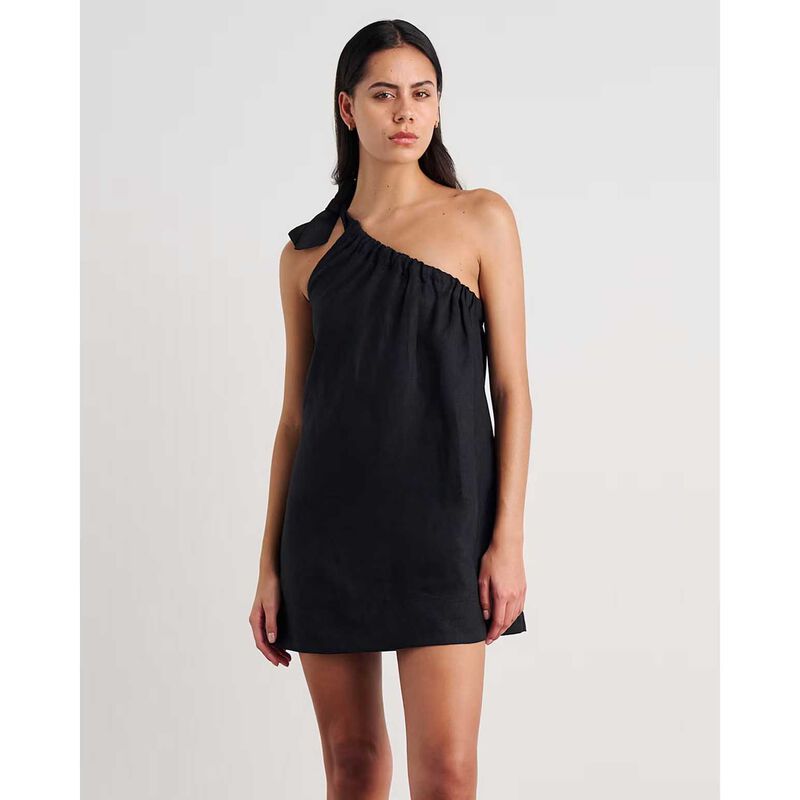 JAG Ariel One Shlder Linen Dress image number 3