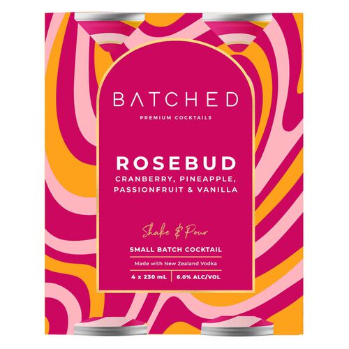 Batched Rosebud Cocktail 6% 4 x 230ml