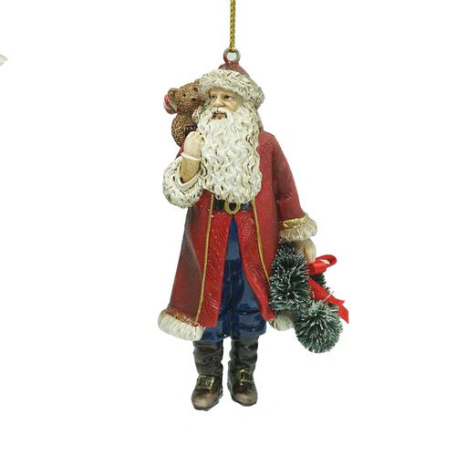 Santa Claus With Blue Pant & Toy Sack 10cm