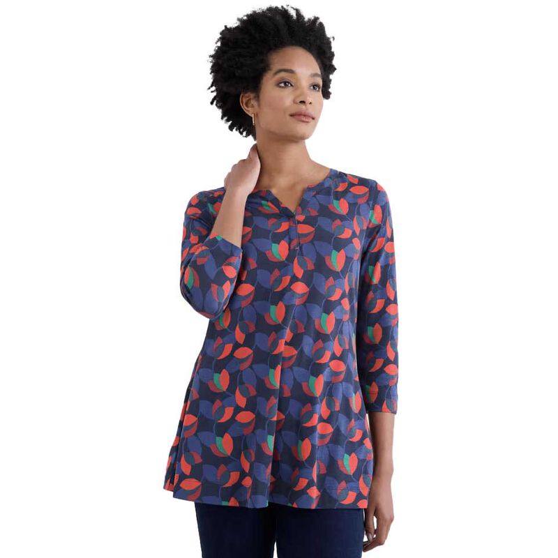 Seasalt Cornwall Risso Top Layered Tulips Tomato image number 0