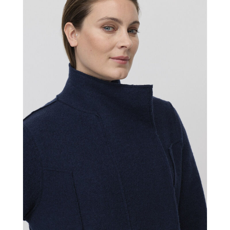 Marco Polo Collared Boiled Wool Coat image number 9