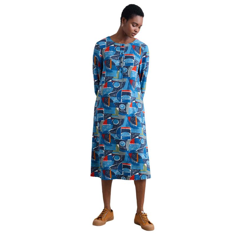 Seasalt Cornwall Sea Call Dress Penwith Abstract Squall image number 0