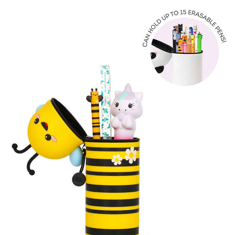 Legami Kawaii 2-In-1 Soft Silicone Bee Pencil Case image number 1