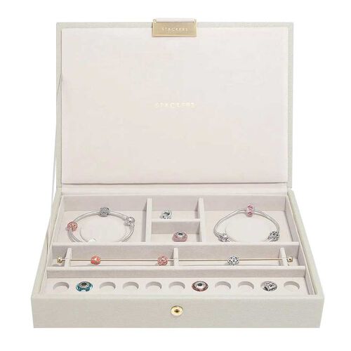 Stackers Classic Lidded Charm Box Oatmeal