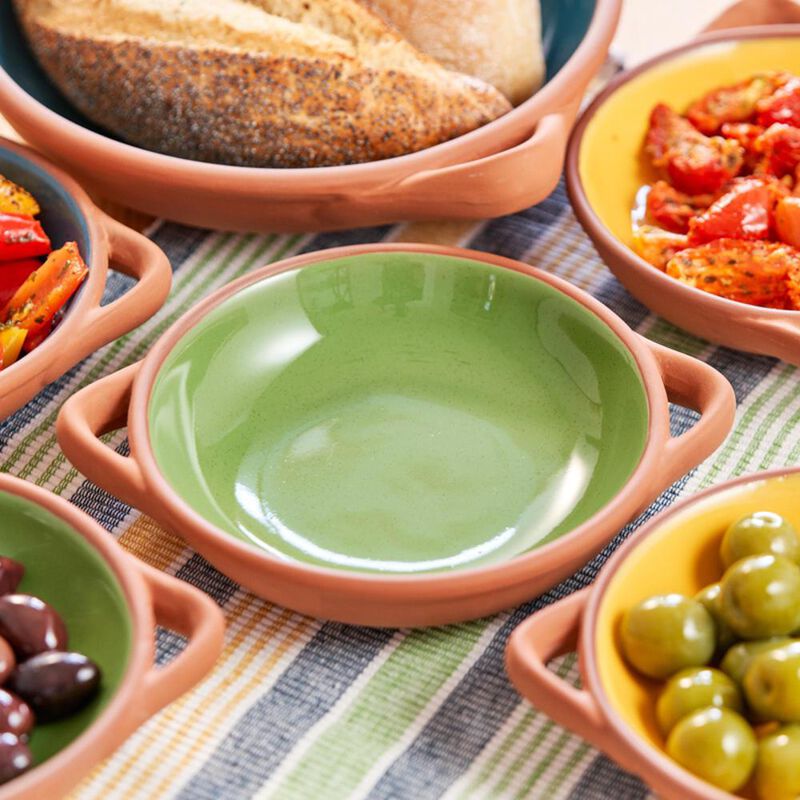 Dexam Sintra Large Glazed Terracotta Tapas Dish - Green image number 1