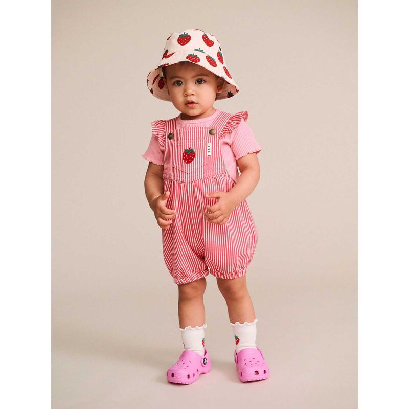 Huxbaby Strawberry Emb Stripe Playsuit image number 1