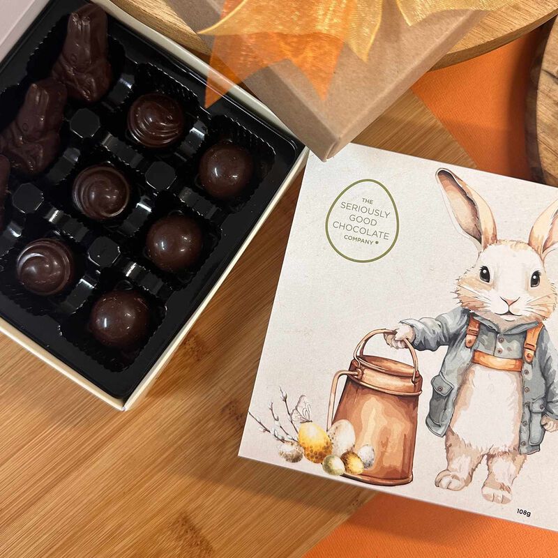 Seriously Good Chocolate Vintage Hare Box of 9 - Assorted Flavours image number 1