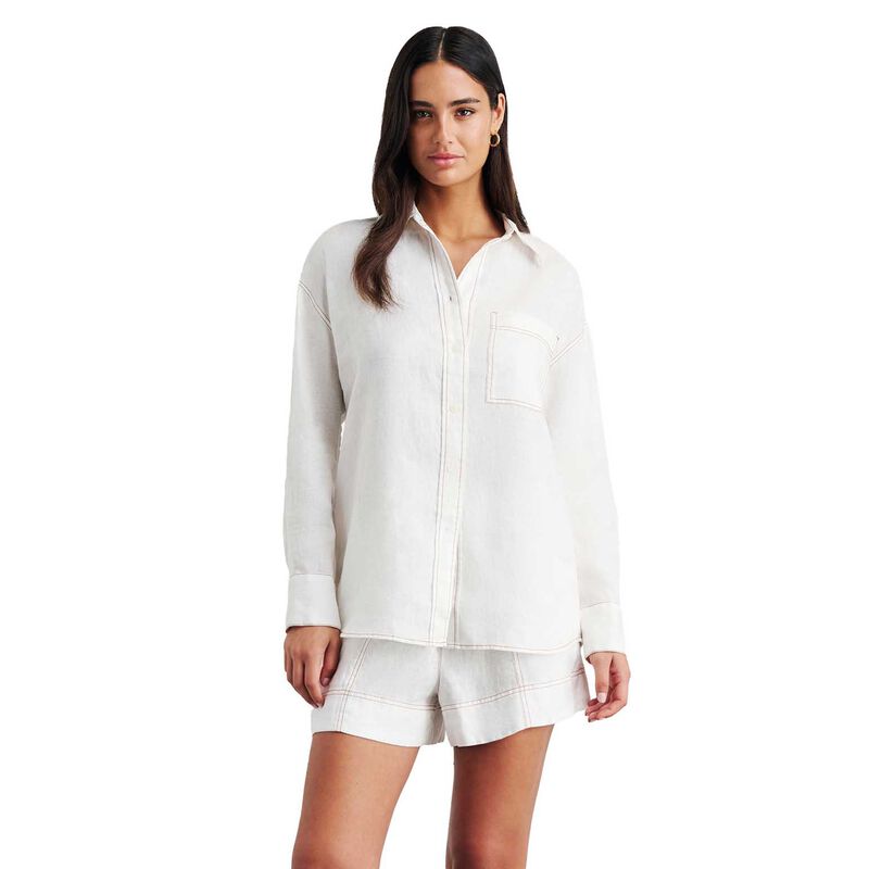 JAG Gigi Linen Relaxed Ls Shirt image number 8