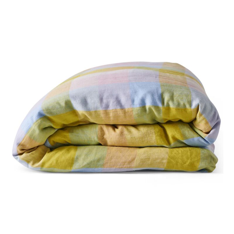 Kip&Co Corfu Tartan Linen Quilt Cover King image number 0