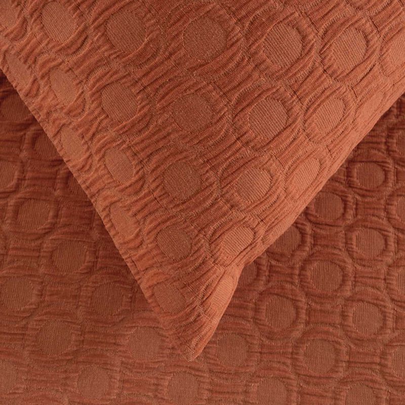 Bambury Luna Jacquard Quilt Cover Set Rust image number 1