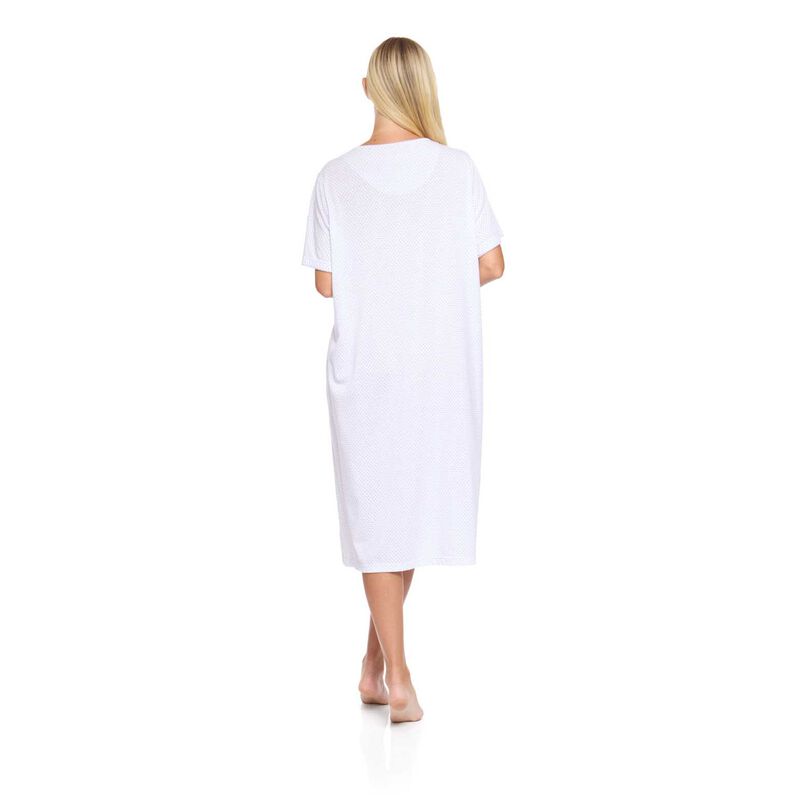 La Marquise Vertical Dots Cotton Rich Jersey Classic Dotted Ss Nightdress image number 1
