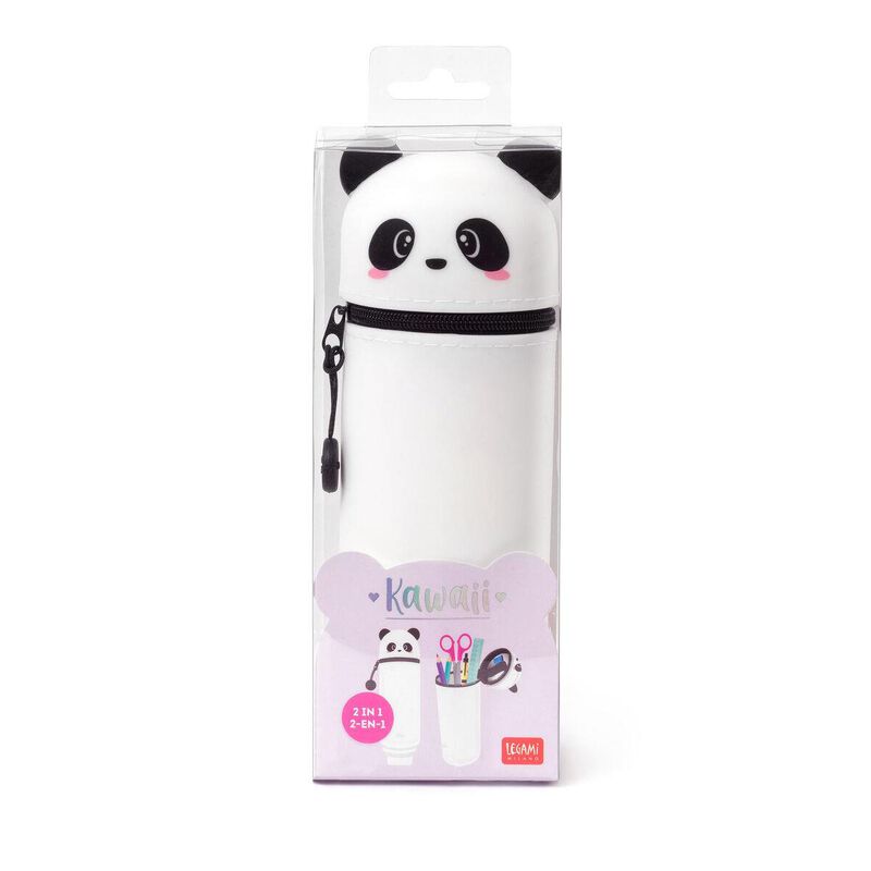 Legami Kawaii 2-In-1 Soft Silicone Panda Pencil Case image number 3