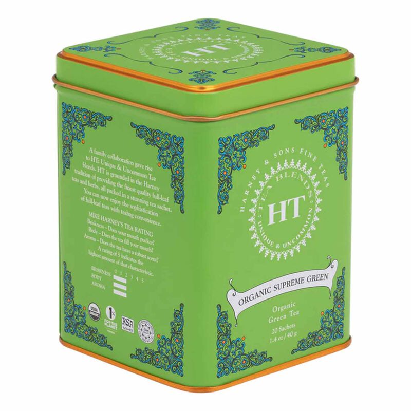 Harney & Sons HT Organic Supreme Green Tin 20 Sachets image number 0