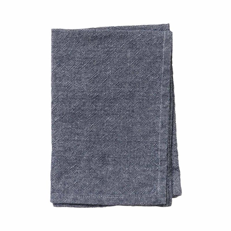 Citt&agrave; Washed Cotton Tea Towel Navy  50X70Cm image number 0