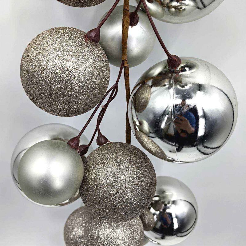 Mixed Xmas Bauble Garland 200cm image number 1