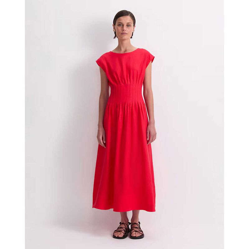 Sportscraft Ariana Pintuck Linen Dress image number 3