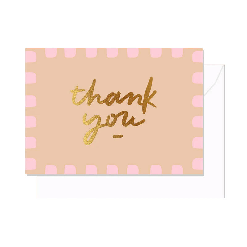 Elm Paper Thank You Scallop Praline Card image number 0