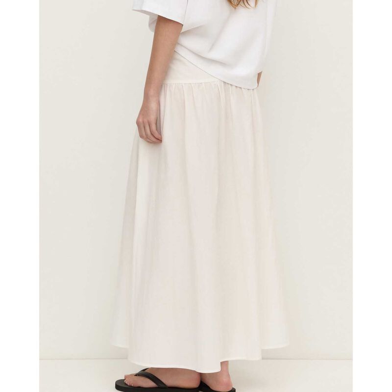 Assembly Label Sarah Cotton Maxi Skirt White image number 1