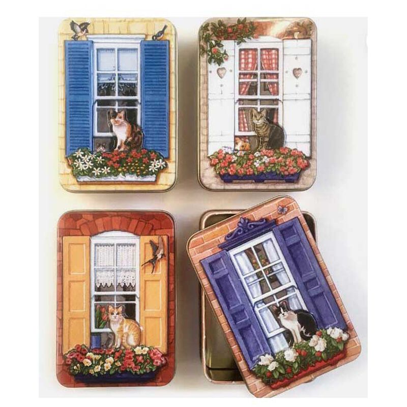 Dana Kubich Small Rectangle Cat On Window Sill Tin image number 10