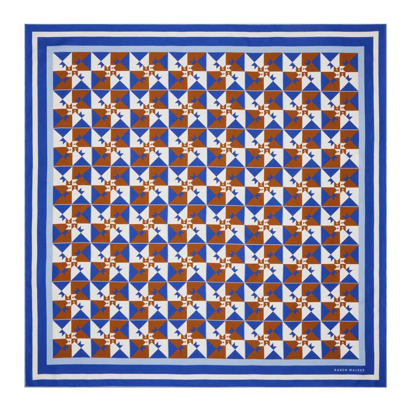 Karen Walker Monogram Tiles Classic Silk Scarf image number 1