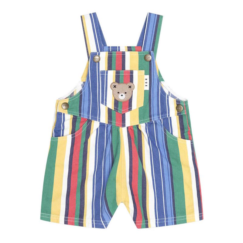 Huxbaby Variegated Stripe Shortall 3-4Y image number 0